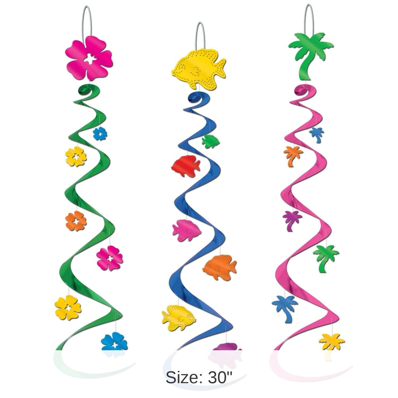 18 Piece Bulk Luau Whirls
