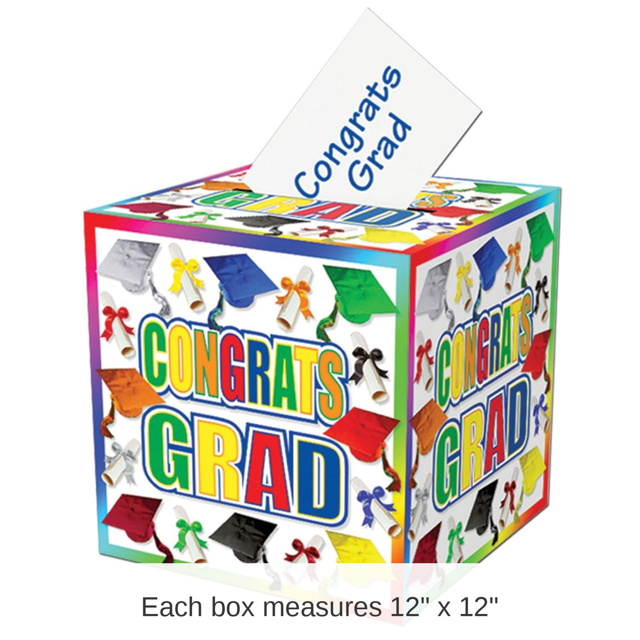 6 Pack Bulk Graduation Party Card Box- Multicolor