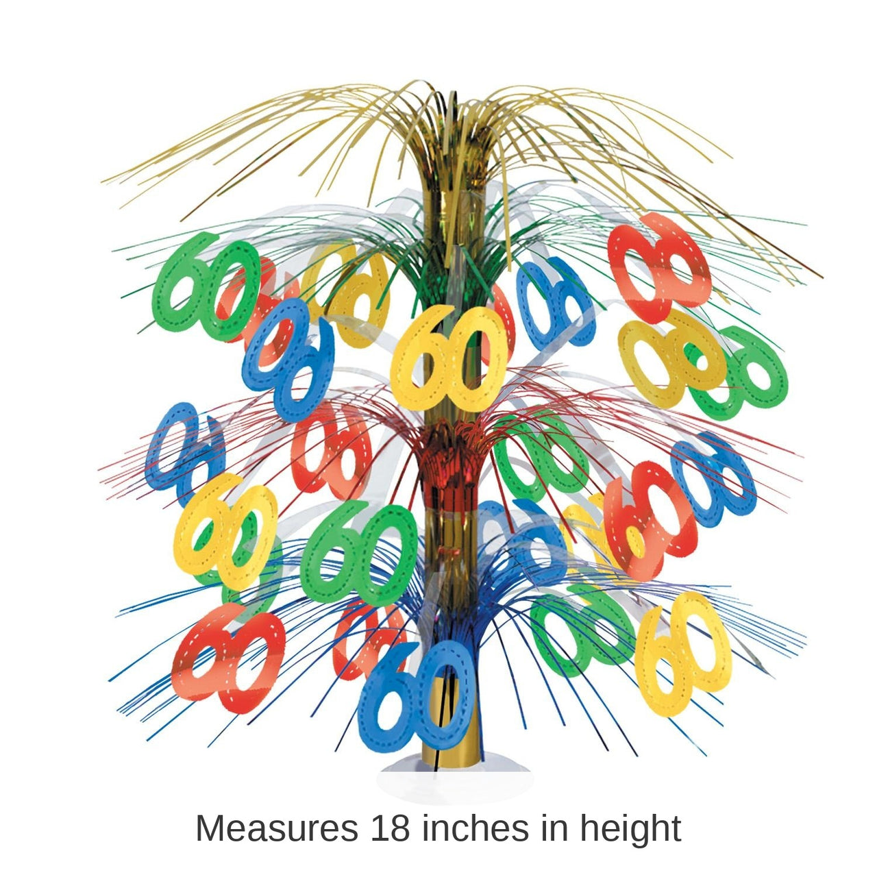 6 Pack Bulk 60th Birthday Party Cascade Centerpiece