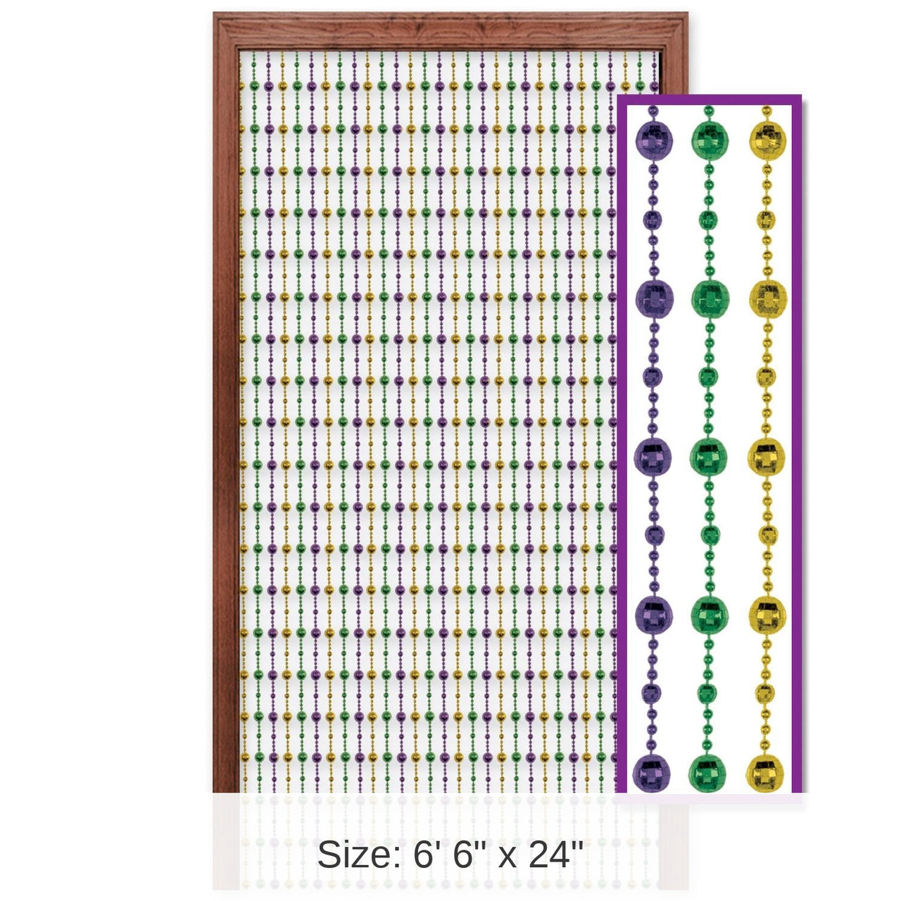 Mardi Gras Disco Ball Bead Curtain Decoration