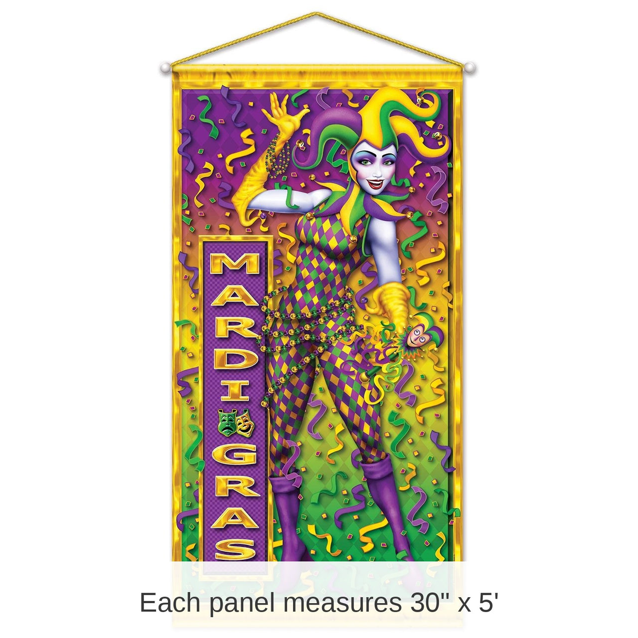 12 Pack Bulk Mardi Gras Door/Wall Panel