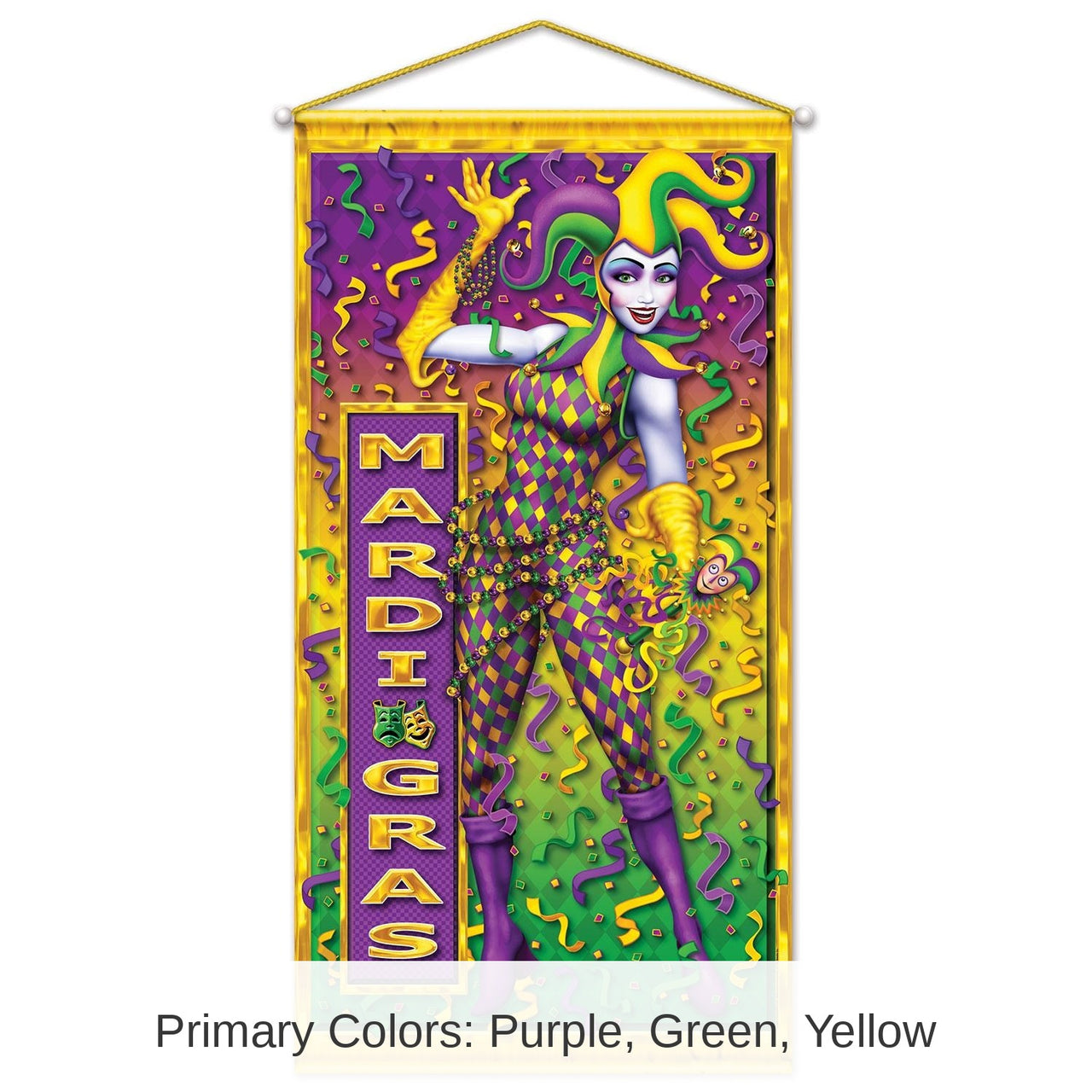 12 Pack Bulk Mardi Gras Door/Wall Panel