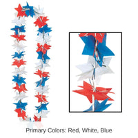 12 Pack Bulk Patriotic Star Party Lei