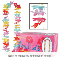16 Pack Bulk Luau Party Floral Lei multi-color