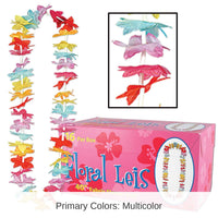 16 Pack Bulk Luau Party Floral Lei multi-color