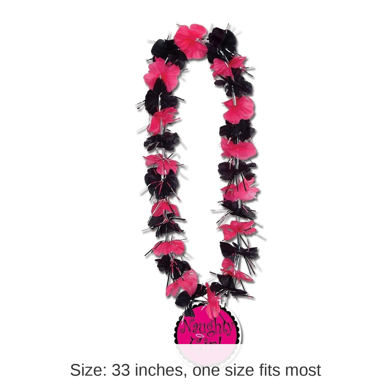 12 Pack Bulk Bachelorette Party Lei with Naughty Girl Medallion