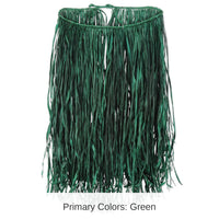 12 Pack Bulk Luau Party Adult Raffia Hula Skirt - green
