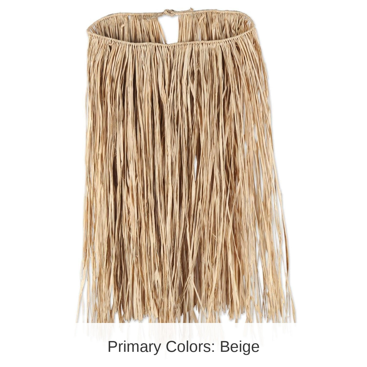 12 Pack Bulk Luau Party Adult Raffia Hula Skirt - Natural (31"W x 28"L)