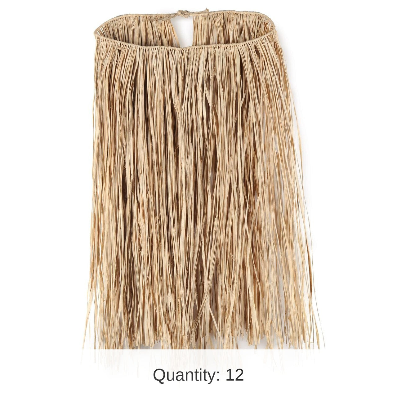 12 Pack Bulk Teen Raffia Hula Skirt