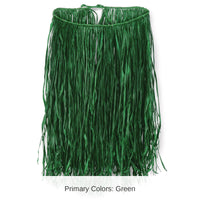12 Pack Bulk Extra Large Raffia Hula Skirt - green