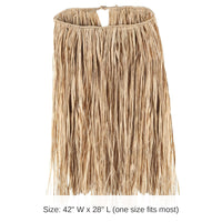 12 Pack Bulk King Size Raffia Hula Skirt
