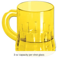 24 Pack Bulk Oktoberfest Mug Plastic Shot Glass