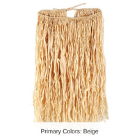 12 Pack Bulk Luau Party Adult Raffia Hula Skirt - Natural (32