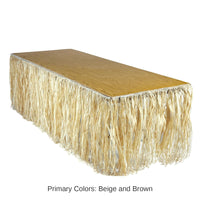 6 Pack Bulk Luau Party Raffia Table Skirting