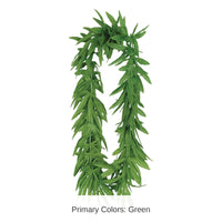 12 Pack Bulk Luau Party Tropical Fern Leaf Lei