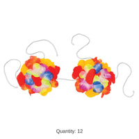 12 Pack Bulk Luau Party Floral Bikini Top