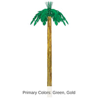 12 Pack Bulk Luau Party Metallic Palm Tree