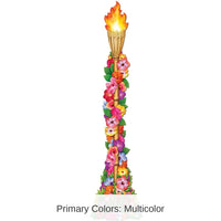 12 Pack Bulk Luau Party Jointed Floral Tiki Torch