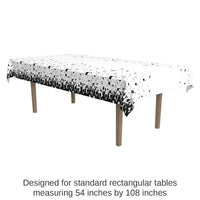 12 Pack Bulk Graduation Party Tablecover- Black and White