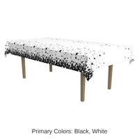 12 Pack Bulk Graduation Party Tablecover- Black and White