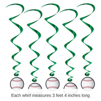 30 Piece Bulk Baseball Party Whirls