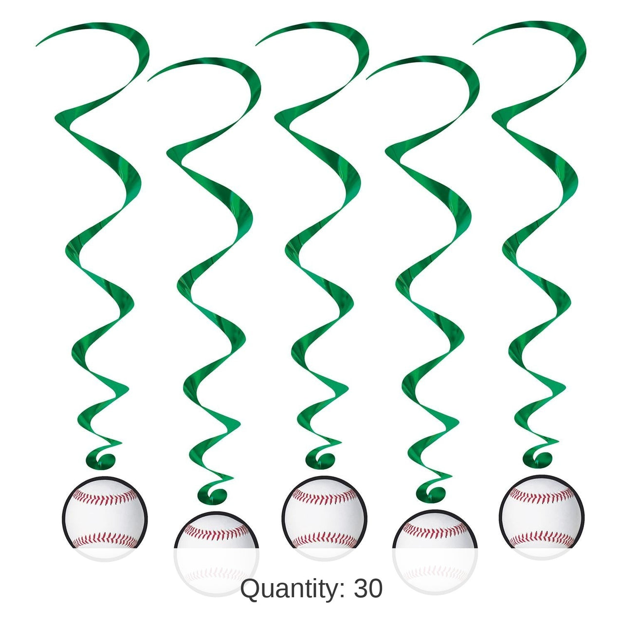 30 Piece Bulk Baseball Party Whirls