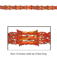 12 Pack Bulk Thanksgiving Metallic Garland - gold - orange - red