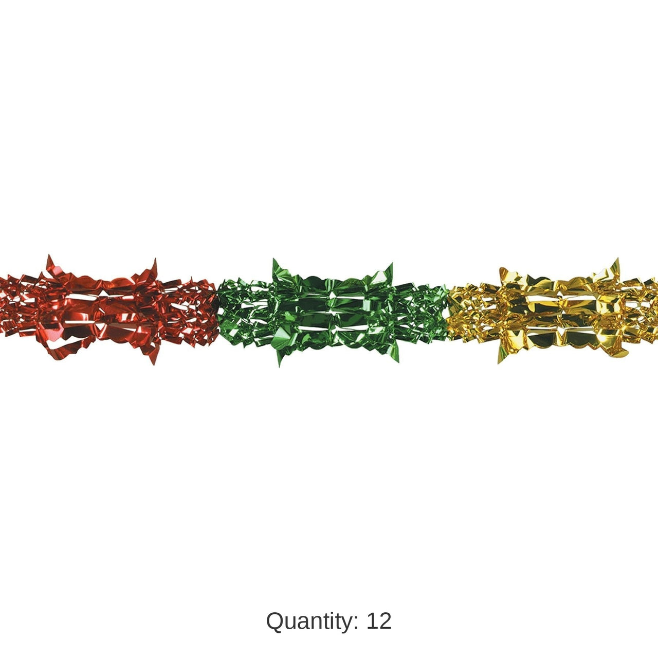 12 Pack Bulk Metallic Party Garland - multi-color