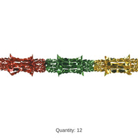 12 Pack Bulk Metallic Party Garland - multi-color