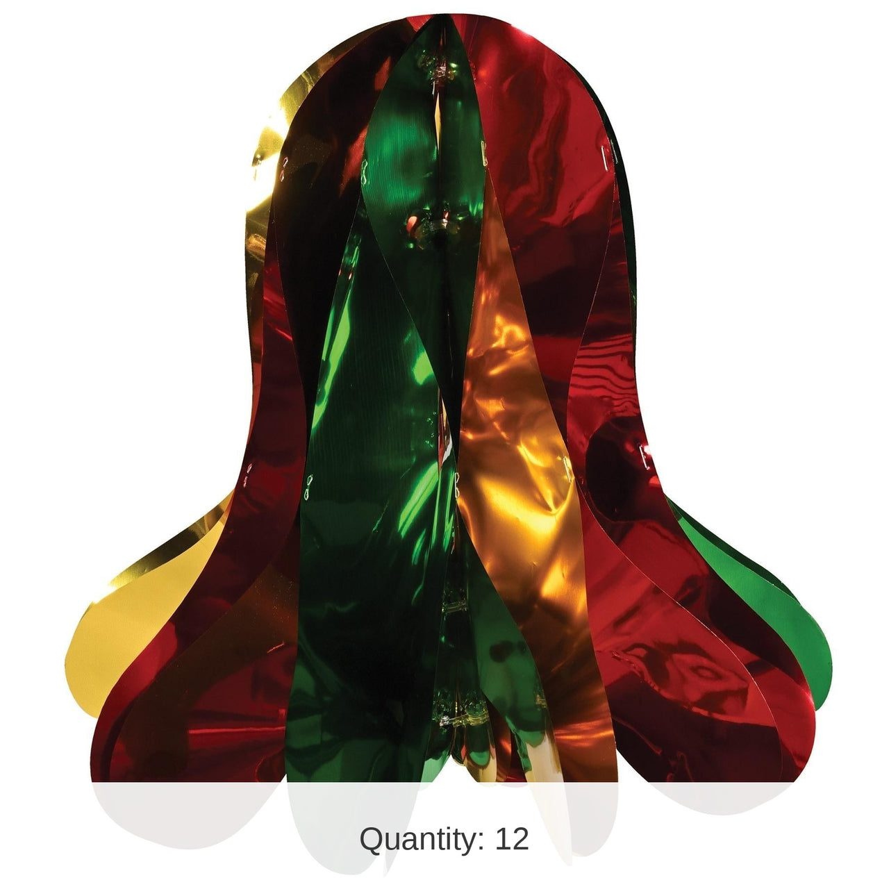 12 Piece Bulk Christmas Metallic Bell