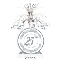12 Pack Bulk 25th Anniversary Centerpiece