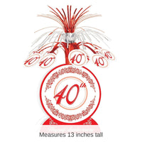 12 Pack Bulk 40th Anniversary Centerpiece