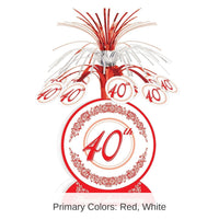 12 Pack Bulk 40th Anniversary Centerpiece