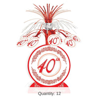 12 Pack Bulk 40th Anniversary Centerpiece