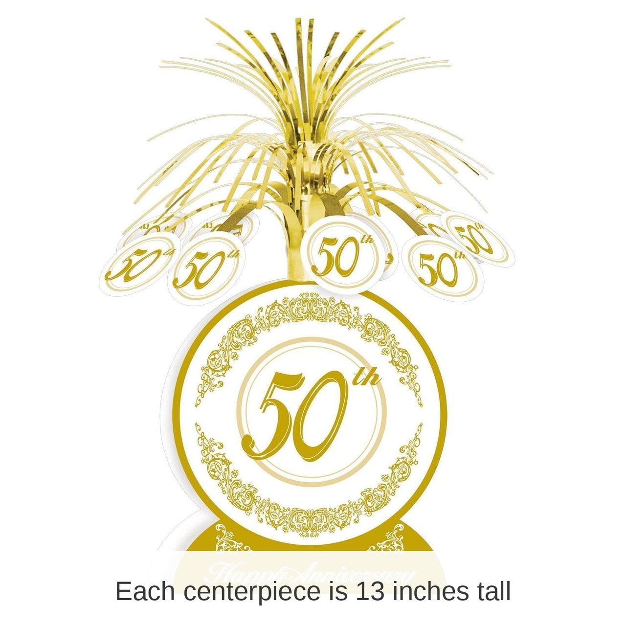 12 Pack Bulk 50th Anniversary Centerpiece