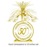 12 Pack Bulk 50th Anniversary Centerpiece
