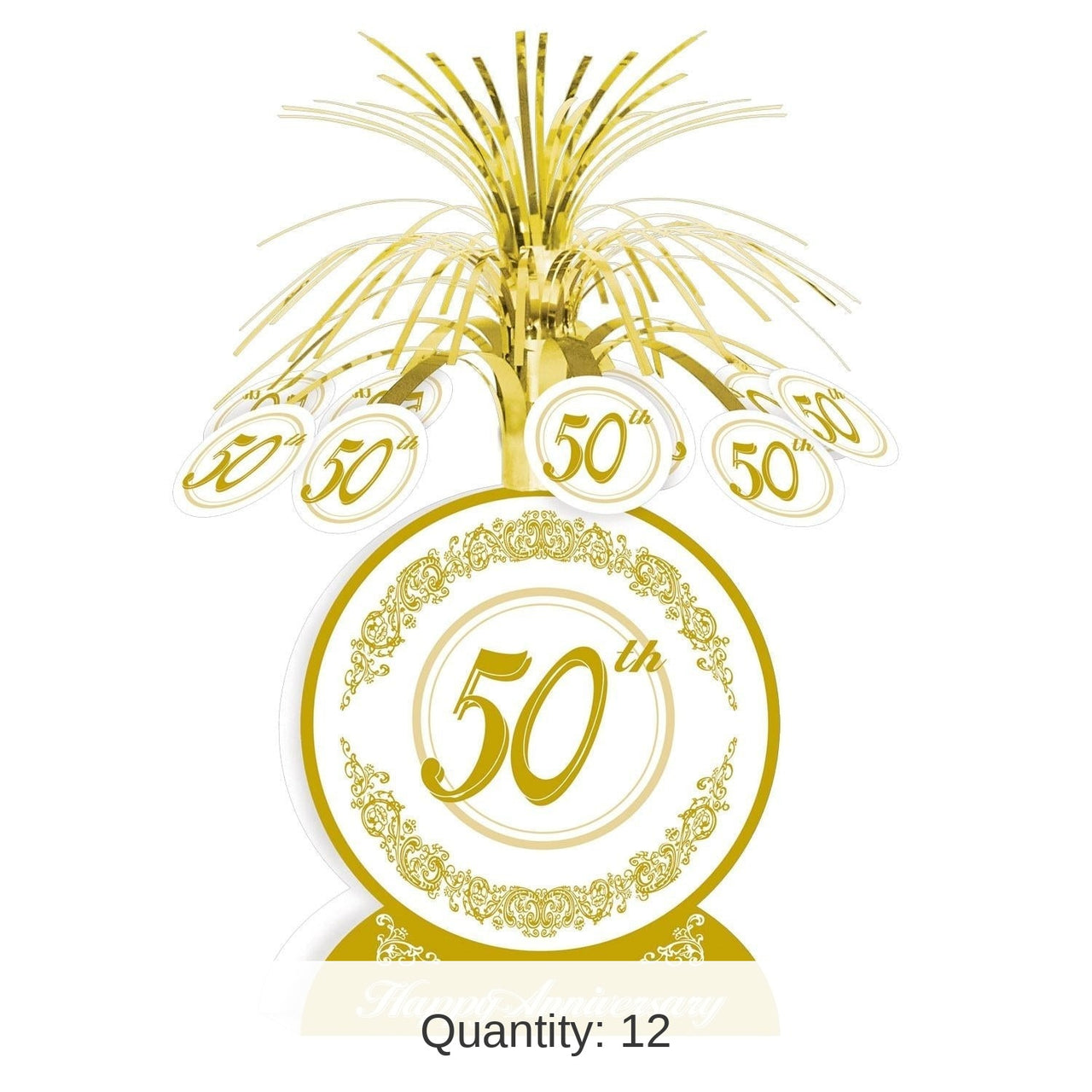 12 Pack Bulk 50th Anniversary Centerpiece