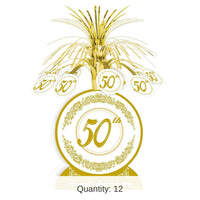 12 Pack Bulk 50th Anniversary Centerpiece