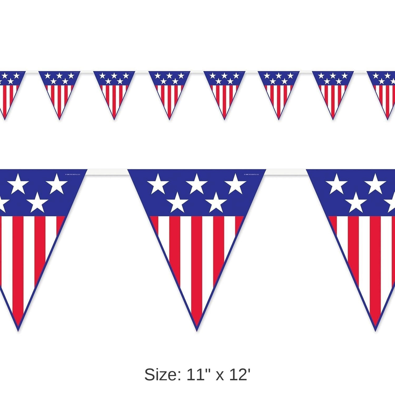12 Pack Bulk Spirit Of America Party Pennant Banner