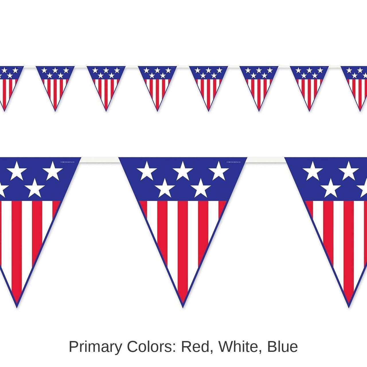 12 Pack Bulk Spirit Of America Party Pennant Banner