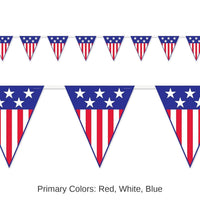 12 Pack Bulk Spirit Of America Party Pennant Banner