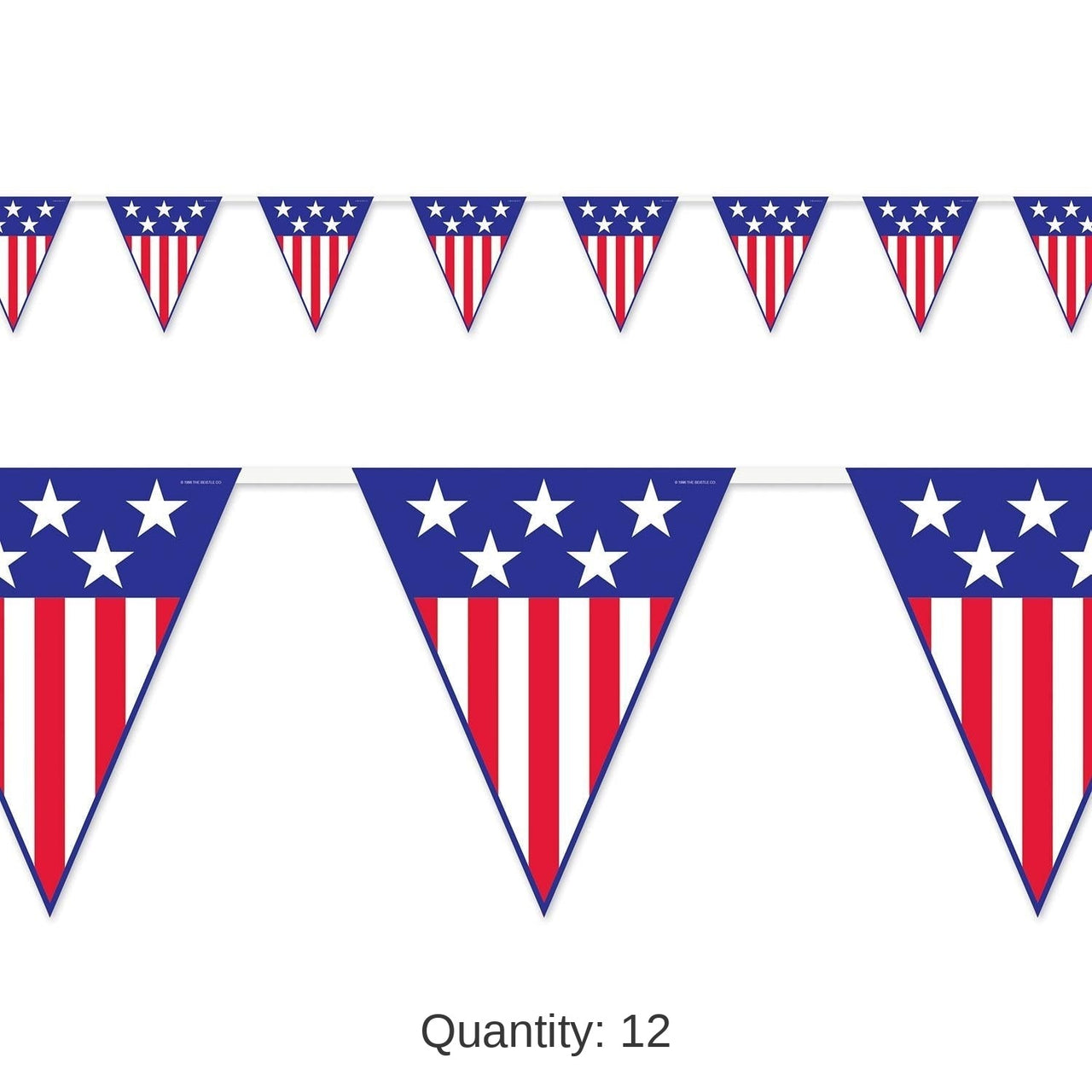 12 Pack Bulk Spirit Of America Party Pennant Banner