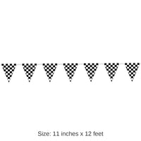 12 Pack Bulk 12 ft. Checkered Party Pennant Banner