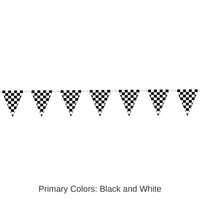 12 Pack Bulk 12 ft. Checkered Party Pennant Banner