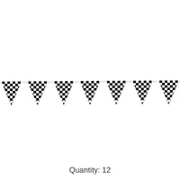 12 Pack Bulk 12 ft. Checkered Party Pennant Banner