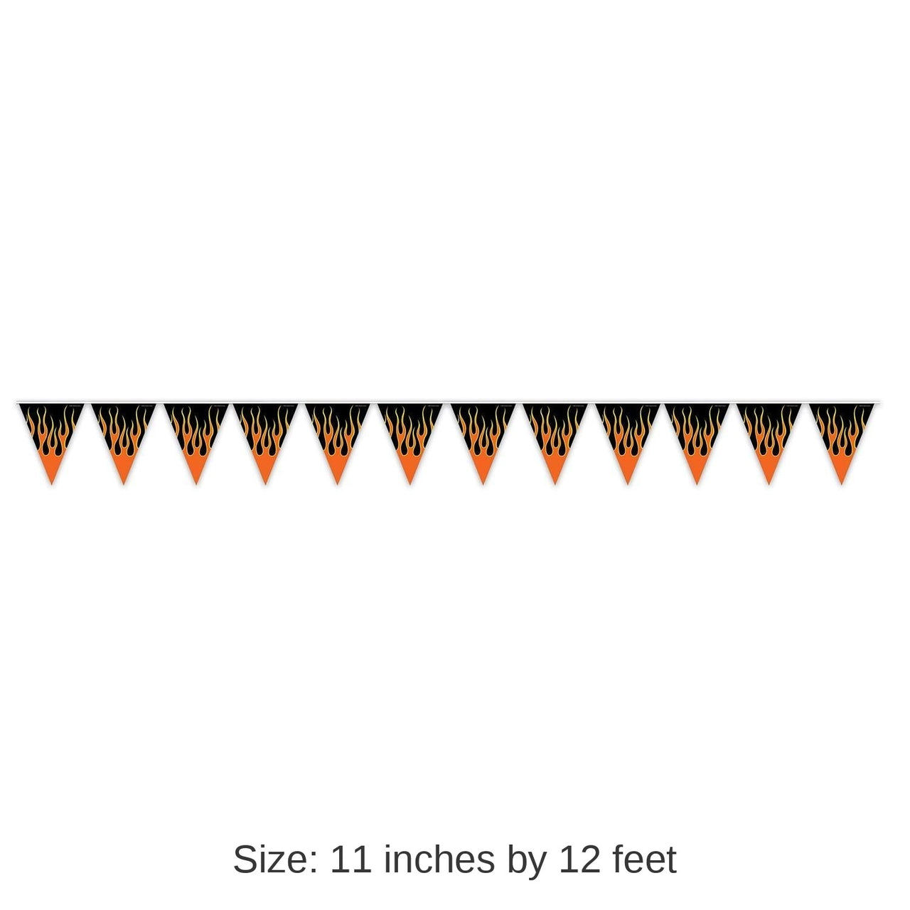 12 Pack Bulk Flame Party Pennant Banner