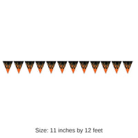 12 Pack Bulk Flame Party Pennant Banner