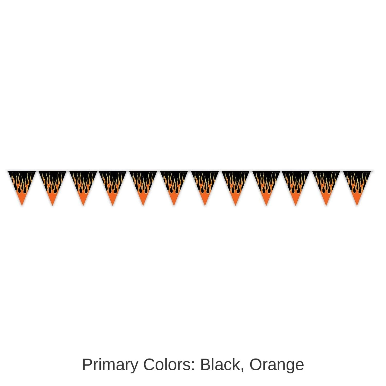 12 Pack Bulk Flame Party Pennant Banner