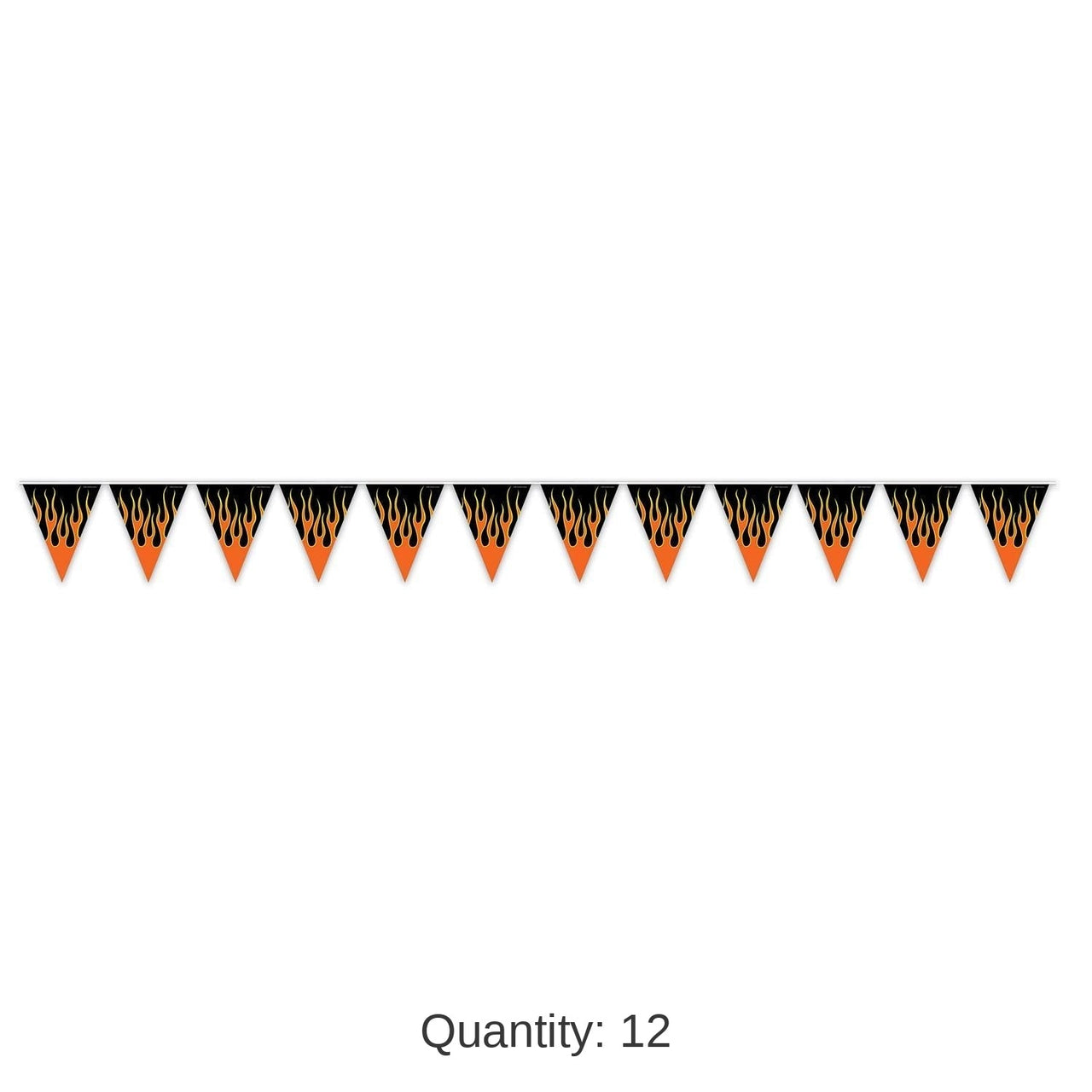 12 Pack Bulk Flame Party Pennant Banner