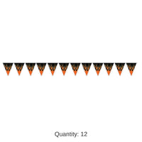 12 Pack Bulk Flame Party Pennant Banner